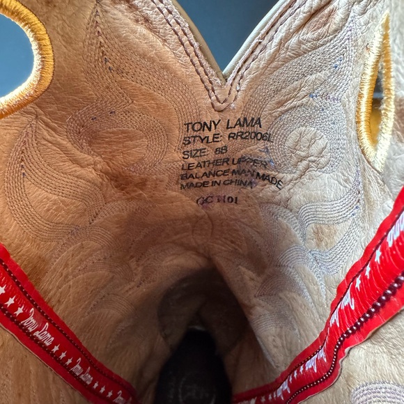 Tony Lama Western Boots Tall - Picture 6 of 7